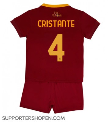 AS Roma Bryan Cristante #4 Hemmatröja Barn 2022-23 Kortärmad (+ korta byxor)